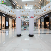 Colonne lumineuse gonflable rotative à LED personnalisée Airfun avec télécommande pour la publicité, décoration de piliers lumineux pour les grandes ouvertures