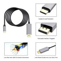 Factory Type-C zu DisplayPort DP Kabel 8K 60Hz HD Video Thunderbolt 3 zu DP Kabel für MacBook Pro Laptop/Smartphone Bildschirmspiegelung