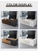 Comptoir de réception moderne en surface solide brillante Wiselink pour bureau, salon, école, hôpital, hôtel, supermarché, centre commercial