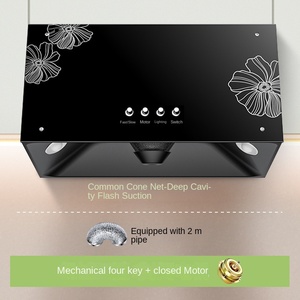 Campana Extractora de Cocina de Acero Inoxidable de Alta Calidad, Montada en la Pared, con Ventilación, Motor Doble y Gran Succión (21 M/min) - Product Image 4