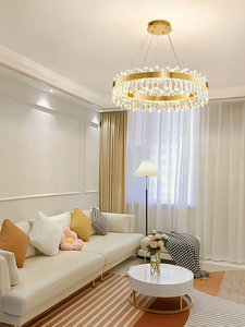 Hiện đại sang trọng pha lê Đèn chùm trang trí nội thất đơn giản Mặt dây đèn phòng khách phòng ngủ ăn nhà bếp vật liệu thép E12 chuyển đổi - Product Image 4