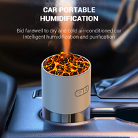 Top Vente Volcan Humidificateur Diffuseur De Parfum Ultrasonique Coloré Lumière Cool Brume Fogger Chambre Voiture Air Humificador