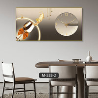 Horloge moderne restaurant mur salon lumière luxe cristal porcelaine peinture chambre décoration peinture cadre peinture