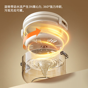 Manual Centrifugal Portable Orthodontic Retainer Cleaning <b>Box</b> With Three Layer Design For Children Teeth Care - Product Image 4