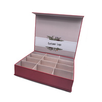 Emballage de cadeau en carton rigide de luxe Boîte de chocolat truffe avec logo personnalisé à fermeture magnétique rouge pour portefeuille à sushi Impression en relief