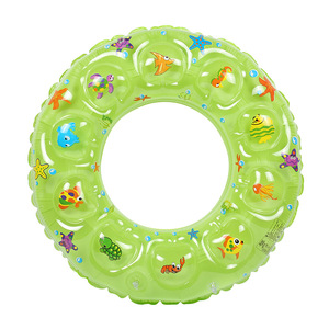Children Swimming Ring Round Cartoon Pattern Double Layer Thickened PVC <b>Inflatable</b> <b>Float</b> For Kids Water Play - Product Image 1