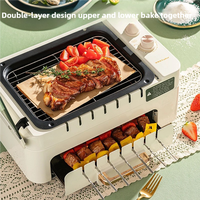 Grill électrique multifonctionnel 3-en-1 pour kebab, barbecue domestique sans fumée, brochettes grillées automatiques et détachables
