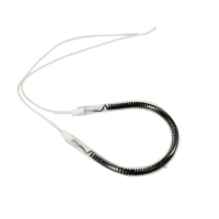 Élément chauffant rond flexible en fibre de carbone à infrarouge lointain, tube chauffant électrique pour four 220V 1100W 1200W