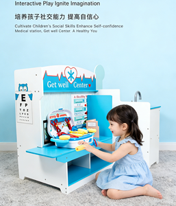 Juego de Roles de <span class=keywords><strong>Doctor</strong></span> de Madera para Niños Zongheng |   Juego de herramientas médicas para inyecciones de juguete |   Modelo 021 Juguetes de Simulación de Hospital - Product Image 4