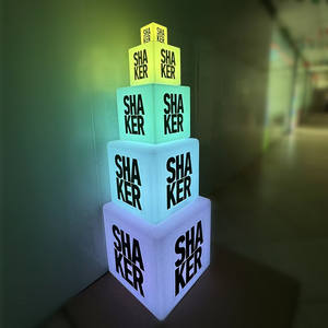 10cm 20cm 30cm 40cm 50cm 60cm Modern LED <strong>Magic</strong> Dice Luminous Square <strong>Mood</strong> Lighting Night <strong>Light</strong> Glowing Plastic Cube Table <strong>Light</strong> - Product Image 3