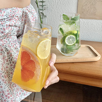 Verre à lait en verre 540ml Transparent Style Européen. Compatible micro-ondes. Lave-vaisselle : compatible avec la machine à laver la vaisselle. Design simple. Forme irrégulière. Ménage