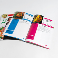 Édition brochée de haute qualité en couleur bon marché personnalisé en gros livre de cuisine livre de recettes impression de livre de recettes