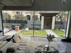 Puertas Corredizas Exteriores de Aluminio con Marco Delgado y Doble Vidrio Templado, Diseño Minimalista, Puertas Estrechas para Casa Moderna - Product Image 5