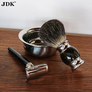 JDK Blaireau <span class=keywords><strong>De</strong></span> Rasage Avec Résine Blaireau Cheveux Synthétiques <span class=keywords><strong>Peau</strong></span> Doux Barbier Voyage Logo Personnalisé - Product Image 4