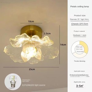 Lámpara Colgante Moderna Minimalista en Forma de Loto para Pasillo, de Acrílico y Hierro, para Balcón, Escalera, Entrada, LED, con Control Remoto - Product Image 6