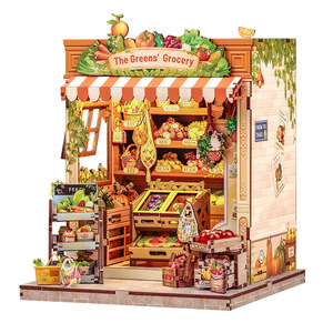 CuteBee Boutique Miniature de Supermarché Vert pour Couples, Modèle en Bois à Construire Soi-même, Jouet pour Jeunes de 15 à 35 Ans - Product Image 1