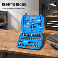 Jeu de clés à cliquet multifonctionnelles de 32 pièces, engrenage à 72 dents, kit d'outils d'entretien automobile