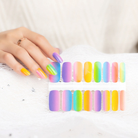 Revestimento para manicure profissional, suprimentos para arte em unhas arco-íris, desenhos adesivos em neon