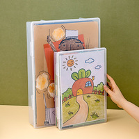 Haute Qualité Transparent Étanche Grand En Plastique A4 A3 Papier Boîte De Rangement En Gros Bureau Id Conteneur De Stockage avec Couvercle