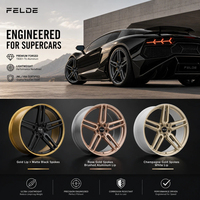 Jantes personnalisées Felde concaves de 19 à 24 pouces, argentées, en aluminium forgé monobloc, 5x114.3 5x115 pour Toyota Camry Honda Civic Audi Rs7