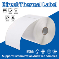 Étiquette thermique directe 4''x6'' Étiquette d'expédition thermique à code-barres 100mmx150mm Bon de livraison express Papier auto-adhésif