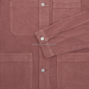 Veste de travail en velours côtelé de coton pour <span class=keywords><strong>homme</strong></span>, personnalisable avec étiquette privée, avec poches, OEM ODM, vente en gros, rose poudré, manches longues, style rétro, veste de travail - Product Image 4