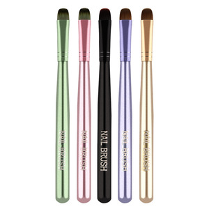 Pincel Profesional de Gel para Uñas de Fototerapia, Forma de Media Luna Francesa, Mango Metálico, Base para Pintar con Gel UV, Pincel para Decoración de Uñas - Product Image 1