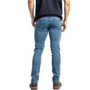 <span class=keywords><strong>Jeans</strong></span> Skinny Elasticizzati di Alta Qualità a Vita Media, Denim Blu Personalizzato <span class=keywords><strong>Super</strong></span> Aderente per Pantaloni da Uomo - Product Image 3