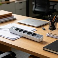 Multiprise industrielle 16 A avec boîtier en cuivre et plastique, PDU 1U pour rack de serveur horizontal, protection contre les surtensions, 5 prises USB-A/USB-C, pour atelier