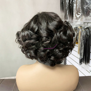 Nhỏ ren đóng cửa 4 bởi 4 bouncy xoăn tóc giả kết cấu mềm tóc cho dày kết thúc nóng bán với tích cực phản hồi của khách hàng - Product Image 2