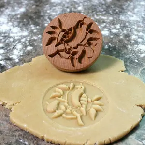 厨房工具餐厅配件雕刻木制饼干模具饼干压花邮票模具