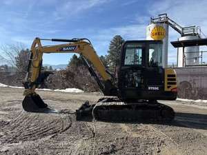 Alta calidad para Mini excavadora sobre orugas Sany SY55C Buen estado Rendimiento de gama alta Precio al por mayor Motor de segunda mano - Product Image 3