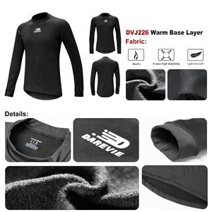 Maglia Termica Darevie per Ciclismo, Manica Lunga, Nera, Strato Base Invernale, Intimo Tecnico da <span class=keywords><strong>Uomo</strong></span> - Product Image 6