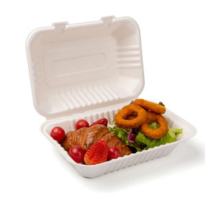 Conteneur à clapet de canne à sucre Service OEM Vente en gros compostable biodégradable de qualité alimentaire biodégradable étanche - Product Image 1