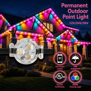 Luci LED Pixel RGBW da 30mm per Esterni, 12V 24V 36V IP68, Illuminazione Decorativa Natalizia Permanente - Product Image 1