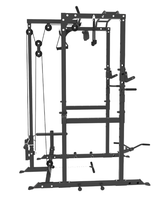 Estación de Entrenamiento Multifuncional: Rack de Sentadillas, Máquina Smith, Torre de Potencia y Barra para Gimnasio en Casa, Fitness y Entrenamiento de Fuerza