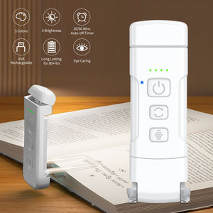 <b>Smart</b> <b>home</b> Book Light with Timer Rechargeable 3 Colors Brightness Reading Light Clip-on Read Lamp Bookmark Night Light Book Lamp - Product Image 3