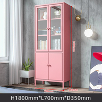 Meuble de rangement moderne en métal pour salon avec 5 tiroirs et compartiments pour livres et objets décoratifs, mobilier de maison