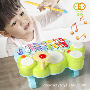 Piano multifonctionnel tout-en-un, tambour à main, jouet musical multifonctionnel, jouet musical numérique cognitif en plastique pour enfants - Product Image 3