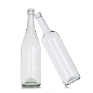 Campione gratuito chiaro <span class=keywords><strong>Gree</strong></span> vino verde scuro bottiglia di vetro bottiglie di vino di vetro con tappi