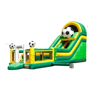 Campo di calcio gonfiabile all'aperto modello buttafuori <span class=keywords><strong>del</strong></span> giardino <span class=keywords><strong>del</strong></span> <span class=keywords><strong>bambino</strong></span> <span class=keywords><strong>casa</strong></span> di rimbalzo di divertimento con scivolo per eventi giochi gonfiabili - Product Image 1