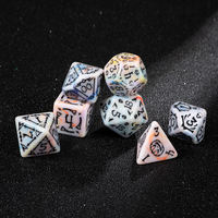 Ensemble de dés polyédriques en acrylique pour D&D, jeu de société RPG, durable, lisse, poli, cadeau pour joueur