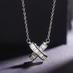 Collar con Colgante de Letra X de Moda para Mujer, Collar Minimalista con Letra del Alfabeto, Accesorios de Joyería de Moda al por Mayor - Product Image 1