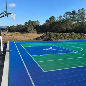 Futsal sàn ngoài trời chống trượt Squash sàn đa có thể tháo rời lồng vào nhau sàn thể thao
