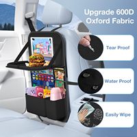 Lot de 2 organiseurs de rangement pour voiture avec 9 poches, support tablette et protège-sièges arrière, essentiels pour enfants et famille en voyage