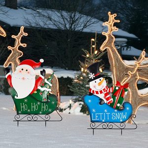Gnome de Noël en fonte à insérer dans le jardin, <span class=keywords><strong>d</strong></span>écoration extérieure, artisanat <span class=keywords><strong>d</strong></span>écoratif, ornements de Noël - Product Image 6