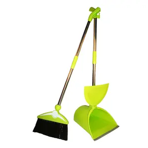 Wholesale Detachable Cleaning Brushes Floor Sweeper Plastic Broom and Dustpan Set