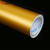 Rouleaux de film de découpe publicitaire auto-adhésif doré en PET 50 microns, durable, pour imprimante et traceur informatique, matériaux pour affiches