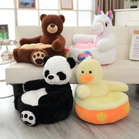 HY Best-seller Canapé paresseux en peluche Panda dessin animé, jouet en peluche, fauteuil en peluche licorne mignon pour enfants, décoration intérieure