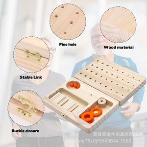 Planche de thérapie en bois massif pour la main, kit d'exercices pour les doigts, outils de rééducation, couleur naturelle, style minimaliste - Product Image 4